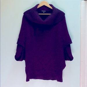 Eileen Fisher plum purple sweater merino small